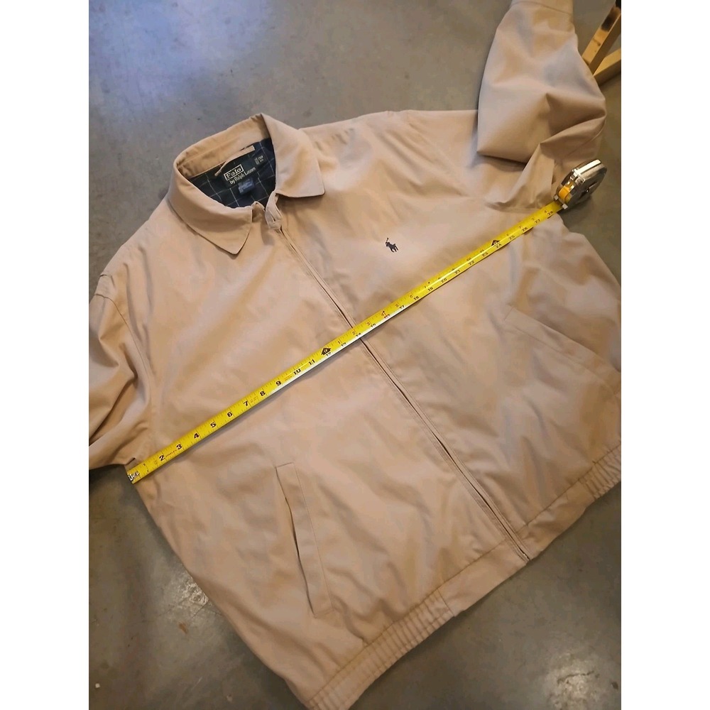 Vintage Polo Ralph Lauren Harrington Jacket Mens Beige Zip Up 2XB BIG - Picture 6 of 10